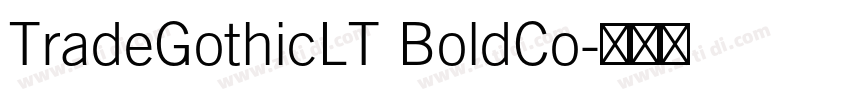 TradeGothicLT BoldCo字体转换